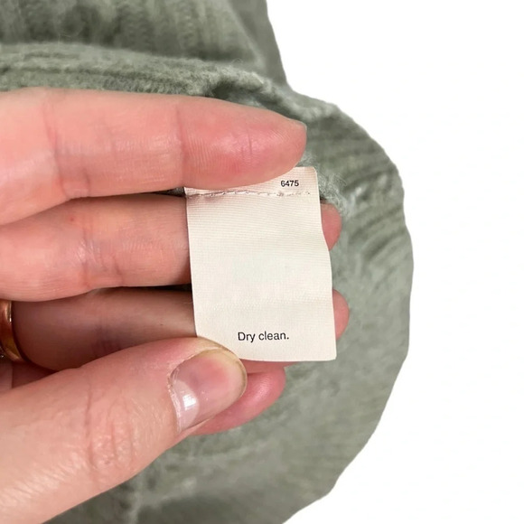 J. Crew • Green Lambswool Pom Pom Cable Knit Sweater - Picture 4 of 5